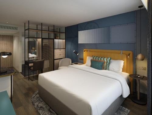 Cama ou camas em um quarto em The Halyard Liverpool, Vignette Collection, an IHG Hotel