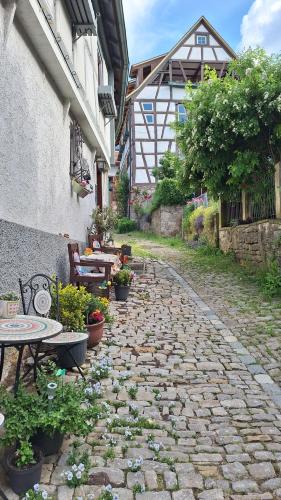 Kebun di luar Wohlfühlen im historischen Burgviertel von Bad Wimpfen