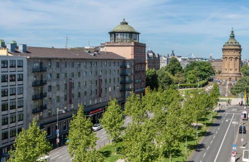 Udsigt til Mannheim eller udsigt til byen taget fra hotellet