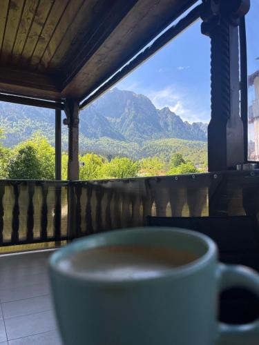 Uma vista da montanha tirada do apartamento 