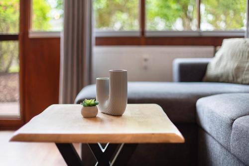 A seating area at Ferienwohnung Am Mehlberg