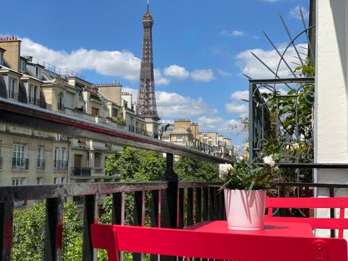 Balkons/terase naktsmītnē Hôtel Le Cercle Tour Eiffel