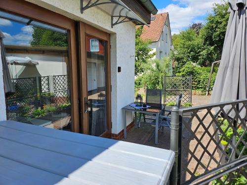 Balkón nebo terasa v ubytování Ferienwohnung Am Strand