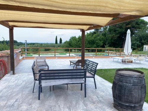 Un balcón o terraza en Antica Fattori Borghesi