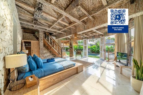 Et sittehjørne på Balangan Beach Villa Idaman Bungalows