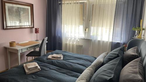 Ferienwohnung Weitsicht tesisinde bir oturma alanı