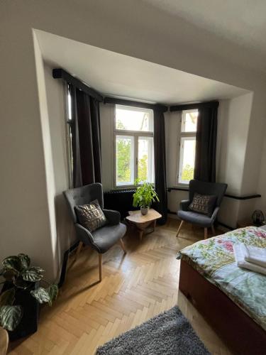 Area tempat duduk di Apartmán Luhačovice