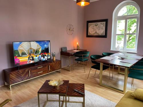 Et tv og/eller underholdning på Apartment Weinblick Radebeul, Dresden