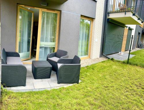 Zona d'estar a Apartament nad jeziorem Magistrackim w Mrągowie