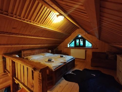 Kama o mga kama sa kuwarto sa Chalet Nezabudka High Tatras