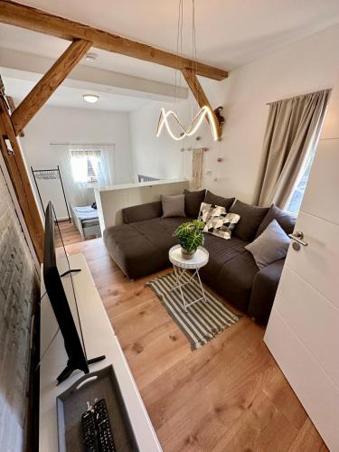 Et opholdsområde på Charmantes Luxus Maisonette- Apartement