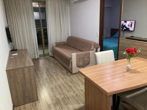 TV tai viihdekeskus majoituspaikassa Via Première - Flat - Riocentro - Barra Olímpica - Vista Montanha