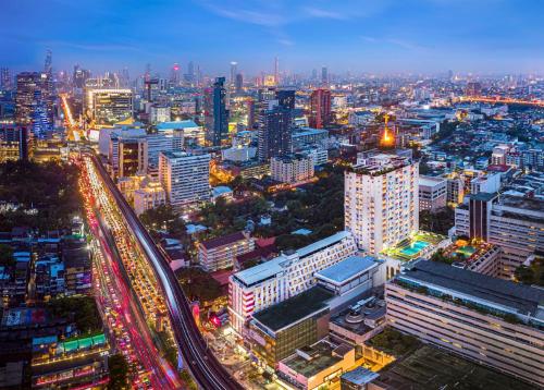 Utsikt over Bangkok, enten fra hotellet eller fra et annet sted