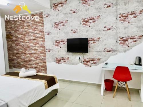 Voodi või voodid majutusasutuse The Hideaway Malacca Stay By Nestcove toas