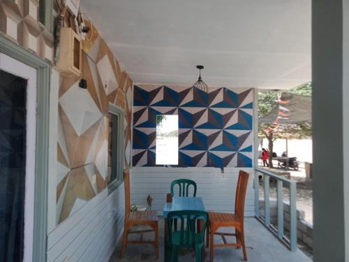 A seating area at Waru Homestay Gili Gede