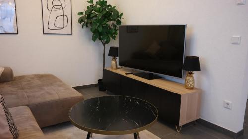 Exclusives, urbanes 3-Zimmer Appartement tesisinde bir televizyon ve/veya eğlence merkezi