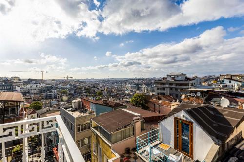 a view of a city from a building at Santa Rio Gold Taxim Hotel in Istanbul