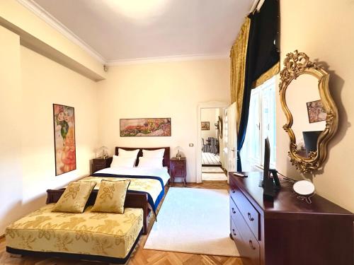 Cama ou camas em um quarto em Premium Timisoara