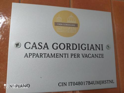 Sertifikat, nagrada, logo ili drugi dokument prikazan u objektu Casa Gordigiani - bilocali con parcheggio