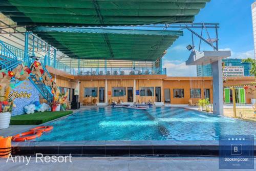 Bazen u ili blizu objekta Amy Resort Pool Party - Đi Bộ Ra Biển - Thích Hợp Tổ Chức Tiệc Team Building