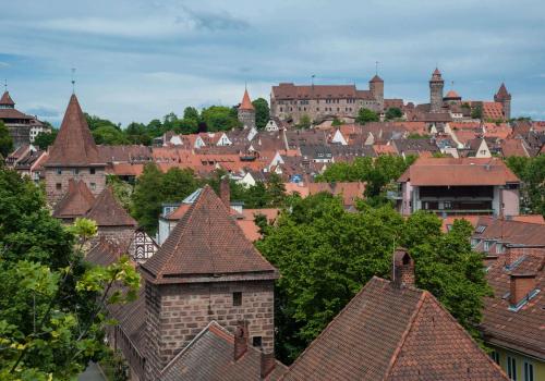 Vedere generală la Nürnberg sau o vedere a orașului de la acest hotel