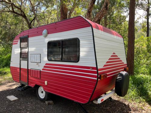 Crescent Head şehrindeki Crescent Head, stylish retro caravans, deck, bathroom, bush setting near beach tesisine ait fotoğraf galerisinden bir görsel