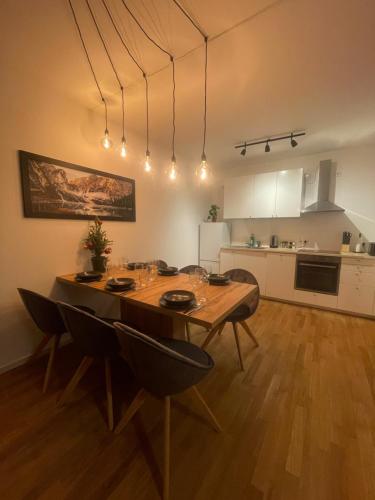 Kjøkken eller kjøkkenkrok på Großzügiges Designer Apartment