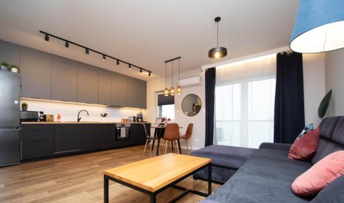 Dapur atau dapur kecil di Schneidemühl Premium Apartments