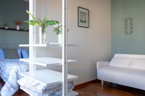 A bed or beds in a room at Wellness Apartment 25 min to Florence WiFi, Terrace