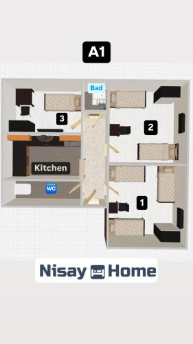 План на етажите на Nisay Home - 3 Room Apartment - Nr1