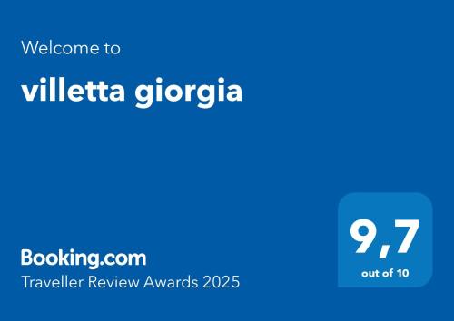 Sertifikat, penghargaan, tanda, atau dokumen yang dipajang di villetta giorgia