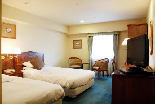 โทรทัศน์และ/หรือระบบความบันเทิงของ Hotel Grand Terrace Sendai Kokubun-cho