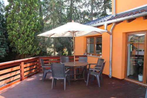 A patio or other outdoor area at Seaside Villa Leipzig