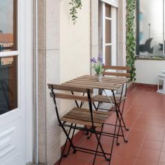 apartment with balcony in the square