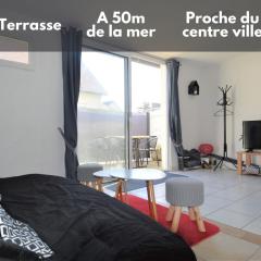 Maisonnette avec terrasse à 50m de la plage