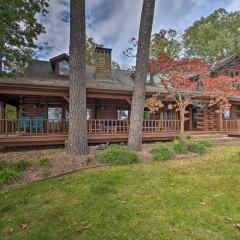 Hot Tub, Grill Hilltop Log Cabin in Hot Springs!