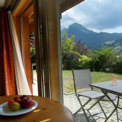 Appart Saint-Antoine Morzine vue soleil jardin calme parking 2 pers