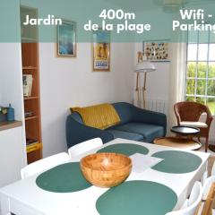 Triplex avec jardinet - wifi - à 400m de la plage