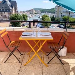 Duplex 2 pièces Port Cabourg - 2 à 4 personnes - Terrasse - Vue Port