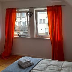 Ferienwohnung im Fachwerkhaus, 1 Schlafzimmer, Balkon, Garten, Parkplatz - Wohnung 1