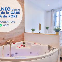 Escapade en Amoureux T2 luxueux, Love Room avec balnéo, 60m gare - hypercentre - La Porte Bleue 4