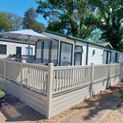 A fashionable caravan in a peaceful seaside town