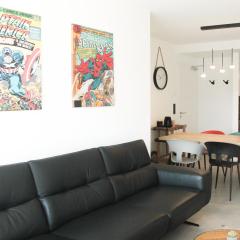 Marvel-Apartment - für Freunde & Familien, stadtnah, Parkplatz, E-Ladestation, Gitterbox für Fahrräder, Fitnessstudio, digitale Gästemappe mit Restaurant- und Unternehmenstipps