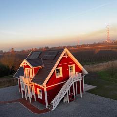 Muggelhuus das Loft mit Elbdeichblick im Alten Land und mit Wallbox