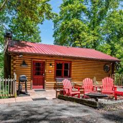 Romantic log cabin with hot tub