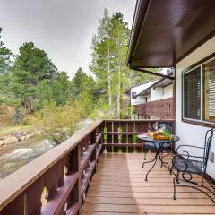 Estes Park Condo Rental Balcony with River Views!