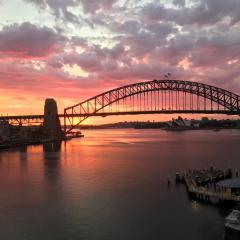 Sydney Harbor bridge and opera house view