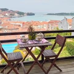 Terraza y piscina con vistas espectaculares al mar Parking cubierto