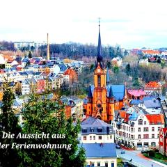 Ferienwohnung "Blick Mylau" - Nähe Freizeitpark Plohn & weltgrößter Ziegelsteinbrücke