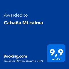 Cabaña Mi calma